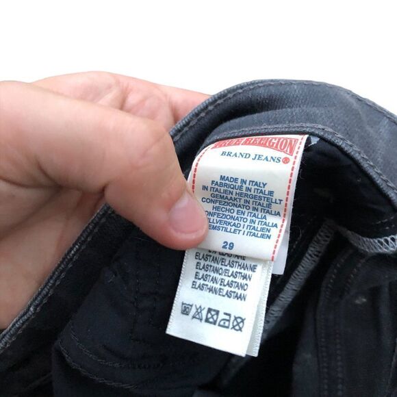 True Religion Jeans Size 29 JUDE Gray Pearl - Picture 8 of 14